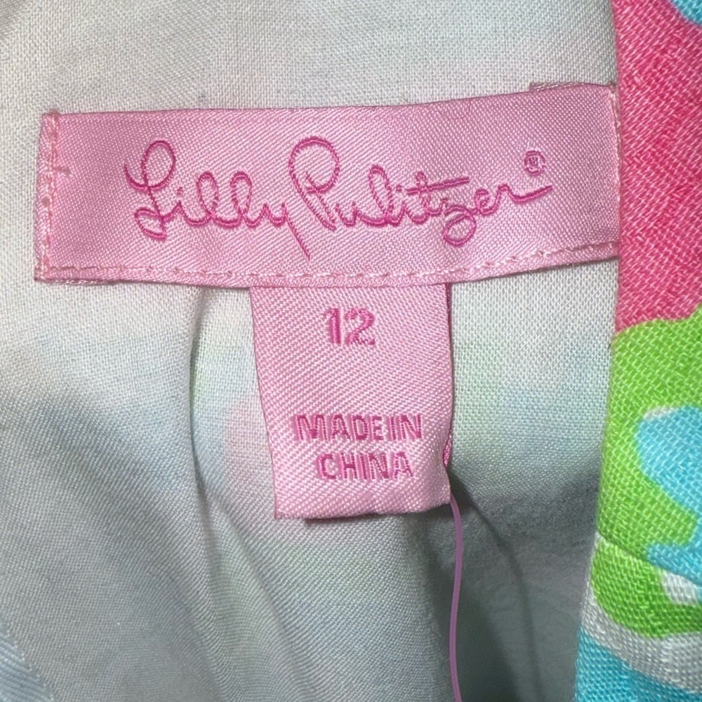 New ▶️ Lilly Pulitzer ◀️ Lindy PB Pink A Delicacy Beaded Neck Shift Size 12 - Picture 8 of 12